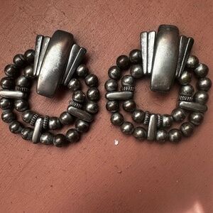 Vintage huge clip on statement earrings